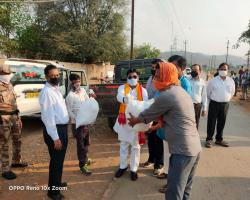 DISTRIBUTION OF RATION KITS TO CONTRACTUAL LABOURS DURING LOCKDOWN AT OBRA